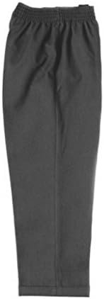 Zeco Boys' School Trousers Ages 2-12 Black Grey Navy - Elasticated Waist 2 Side Pockets Mock Fly Stain Resistant Eco-Friendly Recycled Polyester