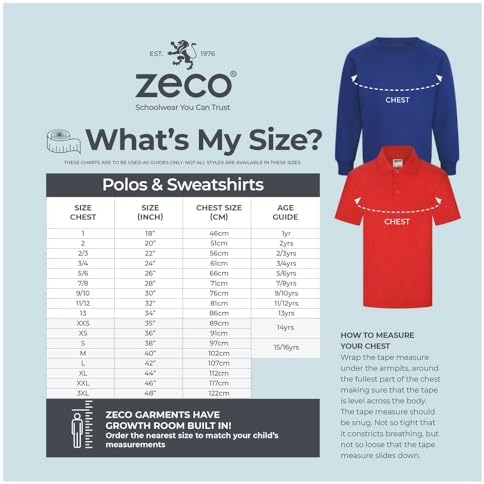 ZECO Unisex Kids Short Sleeve School Polo Shirt For Boys & Girls (3-16+ Years)