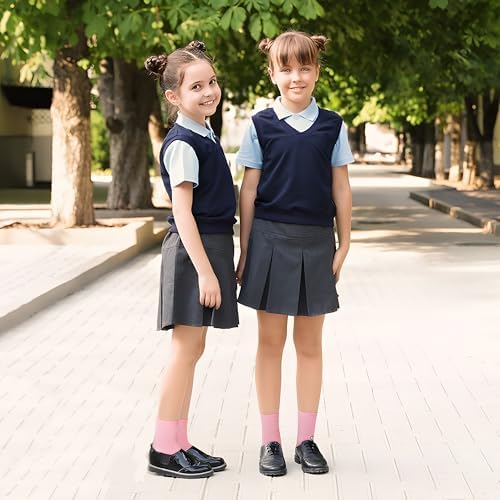 ZERULETS Boys Girls Crew Socks Kids School Sock Black White Gray Toddler Boy Sport Socks 15 Pairs For 1-13 Years