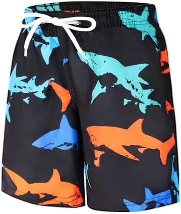 ZERULETS Boys Swim Shorts Quick Dry Beach Board Trunks Lightweight Kids Boardshorts With Reinforced Stitching And Adjustable Drawstring For 3-14 Years Children