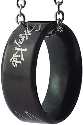 ZHENGGE 3 Pack Kpop Stray Kids Merch Ring With Necklace Stray Kids Stainless Steel Jewelry For Gifts