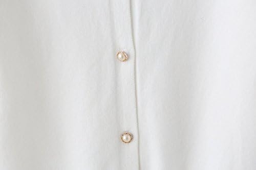 ZHUANNIAN Girls School Cardigan Long Sleeve Pearl Button Down Uniform Schoolwear Cardigans
