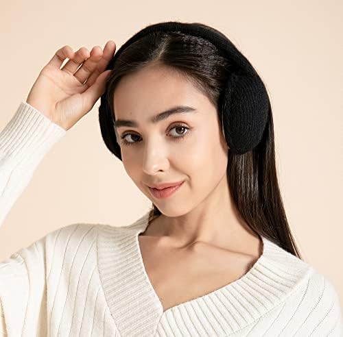 ZLYC Womens Winter Earmuffs Adjustable Knitted Ear Warmers