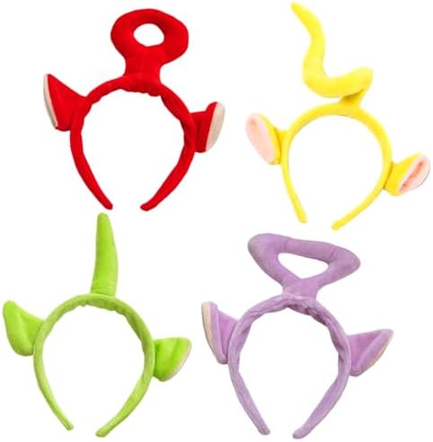 ZNDFTW Teletubbies Headbands 4 Pack – Cute Hair Accessories for Kids & Adults Teletubbies Costume Dress-Up Set Birthday Decorations & Party Props