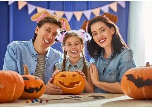 ZOONAI Puppy Dog Ears Headband For Women Girls Cute Animal Ear Headband Halloween Christmas Party Headwear Hair Accessories