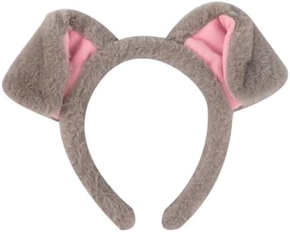 ZOONAI Puppy Dog Ears Headband for Women Girls Cute Animal Ear Headband Halloween Christmas Party Headwear Hair Accessories