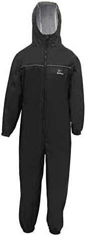 Zorax Boys Girls Waterproof Windproof Lightweight Kids Rain Suit Coat All in One Dry Suit Puddle Unisex Drip Drop Raincoat