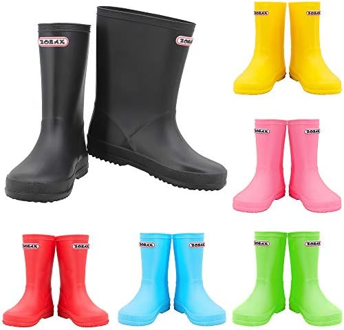 Zorax Girls Boys Waterproof Non-Slip Kids Motorbike Rain Boots Child Shoes Wellies Unisex Children Wellington Boots
