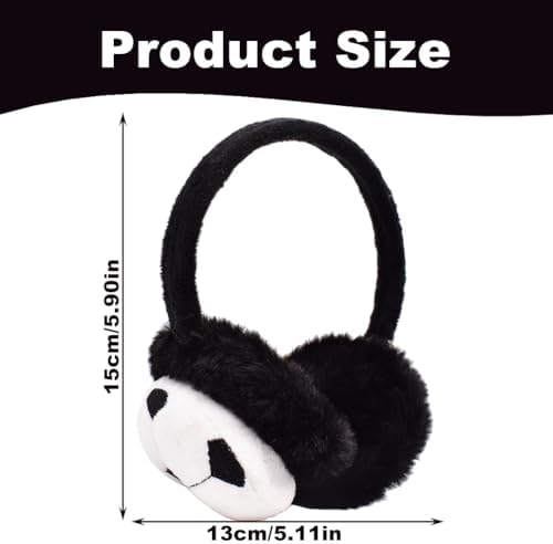 ZPSOSPZ Black Football Style Earmuffs Kids Winter Furry Earmuffs Warm Soccer Earmuff Super Soft And Comfortable Ears Fluffy Warm And Cute Ear Girls Boys Cold Weather Ear Warmer(Black)