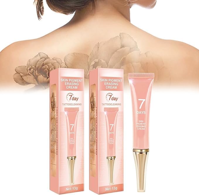 【#1 New Release】Tattoo Removal Cream for Unwanted Body Tattoos Skin Pigment Erasing Cream Painless Removal Tattoos Rapid Absorption Leaving No Scars 13g (2Pcs Tattoo Removal Cream)