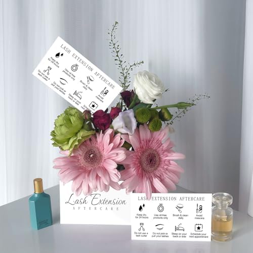 100 Pack Lash Aftercare Extension Care Cards Lash Extension Aftercare Instructions Cards 3.5 X 2.1 Inch Lash Lift And Tint Aftercare Card For Lash Tech Essentials Lash Tech Supplies Lash Aftercare Kit