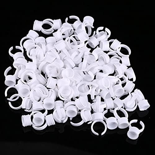 100Tattoo Rings Cups Pcs Makeup Rings Palette for Disposable Tattoo Ink Ring Makeup Eyebrow Lip Tattoo Pigments Holder Container Cup(Medium Without Divider)