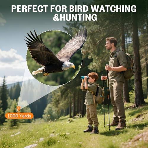 15x25 Kids Binoculars Aurosports Compact Shockproof Binoculars For Kids 3-12 High Resolution Binoculars For Hiking Camping Bird Watching Travel Hunting Perfect Birthday Presents Gifts (Blue)
