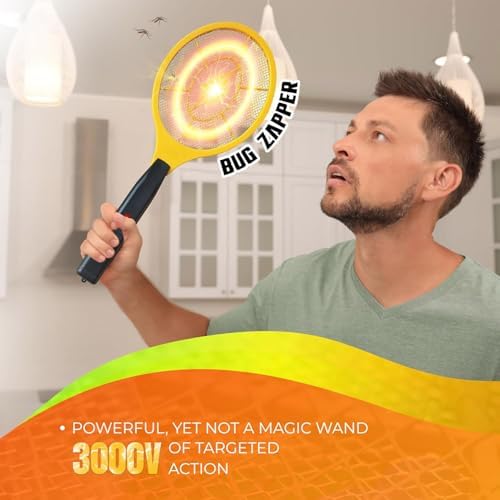 2 Pack Zapper Electric Zapper - Indoor Outdoor Zapping Racket For Control - Safe To Touch With 3-Layer Safety Mesh