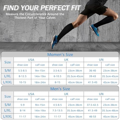 2 Pairs Compression Socks For Women & Men(15-20 MmHg) Compression Stocking For Travel Nurse Running