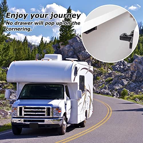 20 Pack Cabinet Door Latch RV Drawer Latch 10 LBS Pull Force RV Drawer Latches And Catches Push To Close Grabber Catches For RV Camper Trailer Motor Home Kitchen Motorhomes Boats