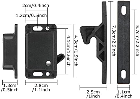 20 Pack Cabinet Door Latch RV Drawer Latch 10 LBS Pull Force RV Drawer Latches And Catches Push To Close Grabber Catches For RV Camper Trailer Motor Home Kitchen Motorhomes Boats