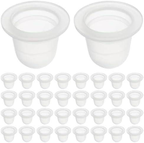 200PCS 200Pcs Large Silicone U Shaped Tattoo Ink Cups for Pigment Storage Reusable or Disposable Ink Holders for Professional Tattoo Artists Transparent Design for Precise Visibility