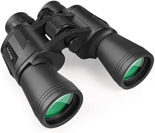 20x50 High Power Military Binoculars Compact HD Professional/Daily Waterproof Binoculars Telescope for Adults Bird Watching Travel Hunting Football-BAK4 Prism FMC Lens-with Case and Strap (20X50)