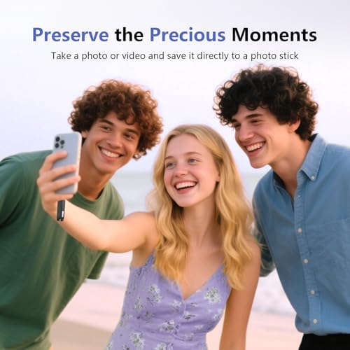 256GB Flash Drive For IPhone Photo Stick - 3 In 1 High Speed USB Stick USB Thumb Drive Photo Backup Stick Compatible For IOS/Android/PC And More Devices (Black)