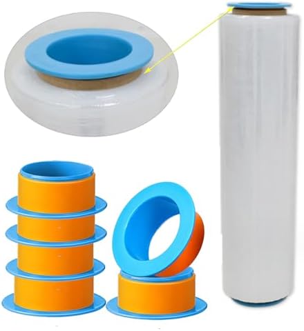 3 Pairs Plastic Stretch Film Hand Saver Stretch Film Protective Handle Manual Film Puller Fit 3 Inch Wrap Film Core Shrink Wrap Handle for Shipping Packing Pallet and Moving Supplies