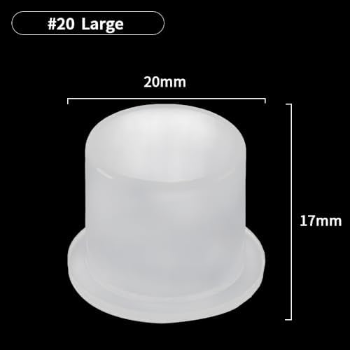 300pcs Disposable Tattoo Ink Cap Cups - Transparent Large Pigment Cups #20mm For Tattoo Beginners And Professional Artists