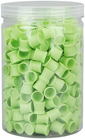 300PCS Mixed Disposable Pigment Ink in 12MM Ink Cups Silicone Pigment Ink Ink Cups Temporary TattoosBody(Green)