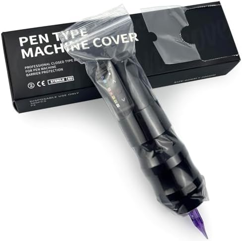 300pcs Tattoo Machine Covers Sealable Type - Clear 2.4×8 Inch Tattoo Pen Covers Machine Bags Sleeves for Cartridge Tattoo Machine - Professional Tattoo Supplies & Accessories (Clear (2.4×8 inch))