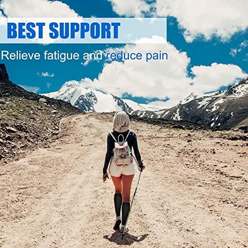 4 Pairs Copper Compression Socks For Men&Women(15-20mmHg) Compression Stocking For Swelling Running Hiking Travel Nursing