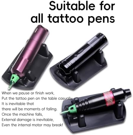 4PCS Tattoo Machine Holder Silicone Tattoo Pen Stand Tattoo Gun Display Stand Eyebrow Pencil Tray Frame Holder Machine Display Support Rack Tattoo Accessory Tool