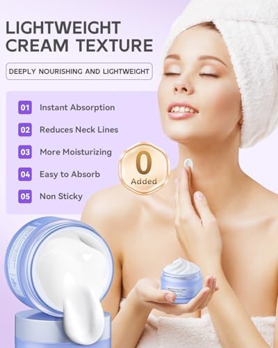 5-IN-1 Neck Firming Cream: [30+ SGS Certified] [Used By Over 1M Fans] Tightening & Firming Neck Cream Lifting Moisturizer For Face Neck & Décolleté For Women