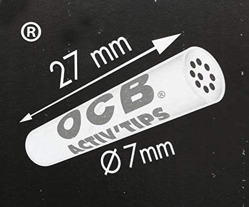 50 OCB Slim 7mm Activated Charcoal Filters ACTIV'TIPS - 1 Box