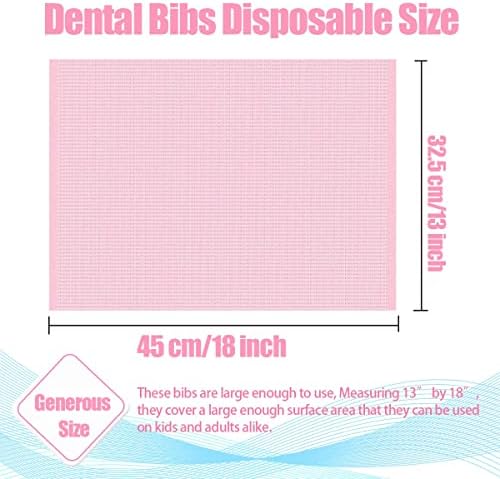 60 Pcs Dental Bibs Disposable For Patient 13"x18" 3 Ply Waterproof Piercing Tattoo Paper Napkin Tissue Bib For Dental Clinic Tattoo Station And Salon