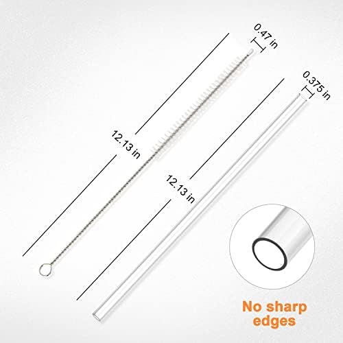 8Pack Replacement Straws For Stanley 40oz 30oz 20oz 14oz Tumbler Airboat Reusable Clear Straws Compatible With Stanley Adventure Quencher Travel Mug Cup Plus Cleaning Brush