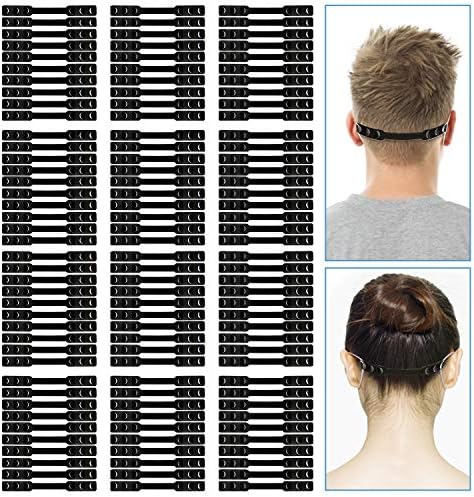 Adjustable Ear Strap Saver Extenders Ear Strap Extender Holder Comfortable face Extension Hook Band Clip Ear Extenders/Ear Strap Savers (120 black ear strap saver)