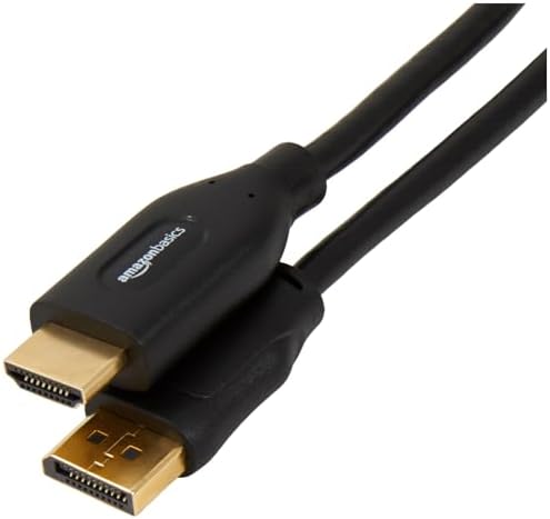 Amazon Basics DisplayPort (Source) to HDMI (Display) Cable Uni-Directional 3 Foot Black