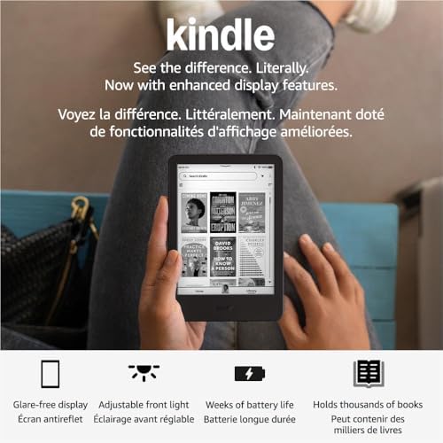 Amazon Kindle 16 GB (newest model) - Lightest and most compact Kindle now with faster page turns for an enhanced reading experience - Black