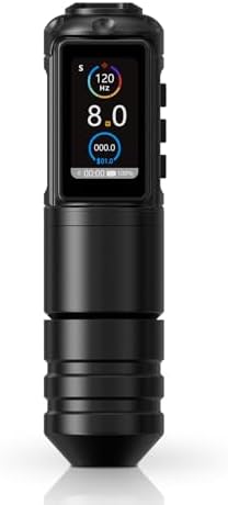 Ambition Ninja Pro Tattoo Machine with Intelligent Billing Function Coreless Motor Rotary Tattoo Pen & 2000 mAh Battery for Professionals and Beginners
