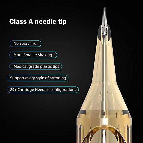 Ambition Premium #10 Bugpin 3RL Disposable Tattoo Needles Cartridges Supply 3 Round Liner 20Pcs For Professionals And Beginners Tattoo Artists