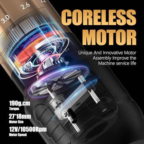 Ambition Seher Pro Tattoo Gun Wireless Tattoo Pen Machne With 2400mAh Large-display Billing Function Battery Adjustable Stroke Rotary Coreless Motor 42mm Grip Tattoo Supply For Professional Artists