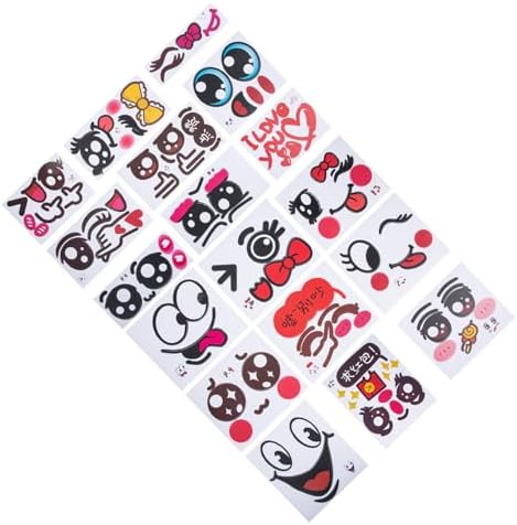 Artibetter 9 Sheets Facial Expression Stickers Pregnancy Belly Sticker Stickers