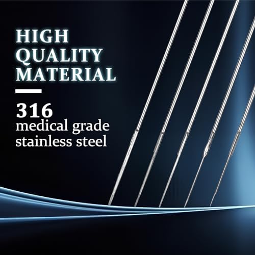 ATOMUS 50pcs Mixed Tattoo Needles 1RL 3RL 5RL 7RL 9RL Disposable Assorted Sterilized Professional Round Liner Tattoo Needles (Mixed)