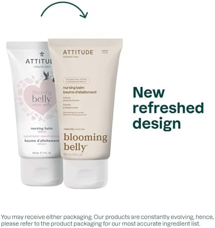 ATTITUDE Pregnancy Nursing Balm Made In Canada Dermatologically Tested Vegan Maternity Products Argan 150 ML