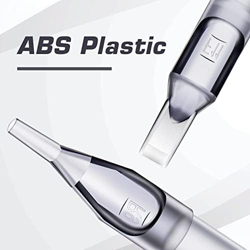 Autdor 100PCS Assorted Disposable Tattoo Tips - 3RL To 11RL & 3RS To 11RS 7MG To 15MG Round Flat Magnum Sterilized Plastic Tips For Tattooing & Tattoo Machine Guns