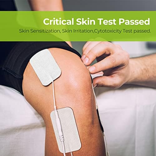 AUVON TENS Unit Pads 2"X4" 10 Pcs 3rd Gen Latex-Free Rectangular Replacement Pads Electrode Patches With Upgraded Self-Stick Performance For Electrotherapy