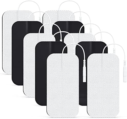 AUVON TENS Unit Pads 2"X4" 10 Pcs 3rd Gen Latex-Free Rectangular Replacement Pads Electrode Patches with Upgraded Self-Stick Performance for Electrotherapy