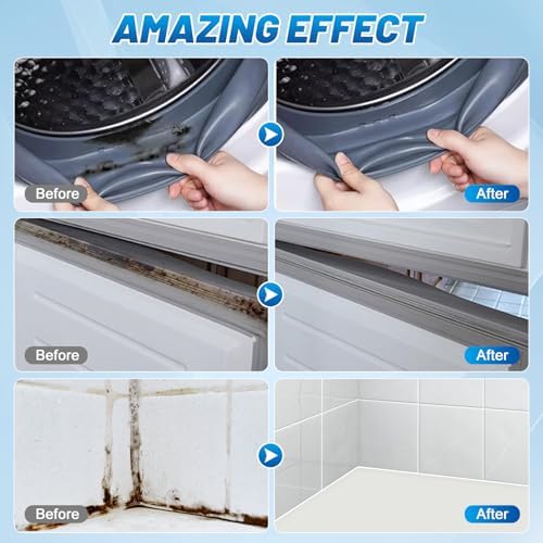 AXIFEZZ Mould Remover Gel Household Washing Machine Cleaner Grout Cleaner Gel With Brush And Cloth For Kitchen & Bathroom Cleaning Household Shower Sinks Tiles Grout And Refrigerator Strips