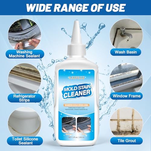 AXIFEZZ Mould Remover Gel Household Washing Machine Cleaner Grout Cleaner Gel With Brush And Cloth For Kitchen & Bathroom Cleaning Household Shower Sinks Tiles Grout And Refrigerator Strips