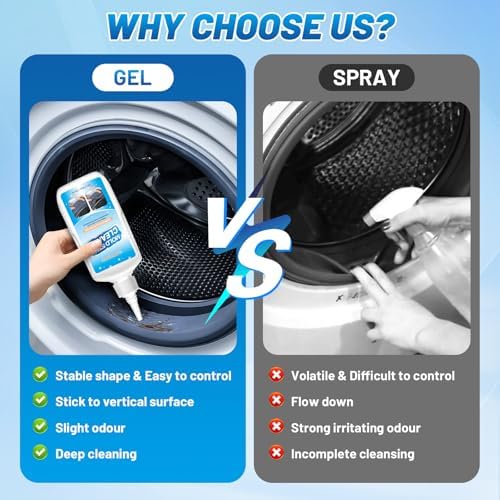 AXIFEZZ Mould Remover Gel Household Washing Machine Cleaner Grout Cleaner Gel With Brush And Cloth For Kitchen & Bathroom Cleaning Household Shower Sinks Tiles Grout And Refrigerator Strips