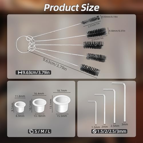 BAMTTOO Tattoo Rubber Bands Tattoo Rubber Grommets Set Needle Tip Cleaning Brush Tattoo Wrenches Tattoo Ink Cups Tattoo Coil Machine Parts Supplies With Storage Box